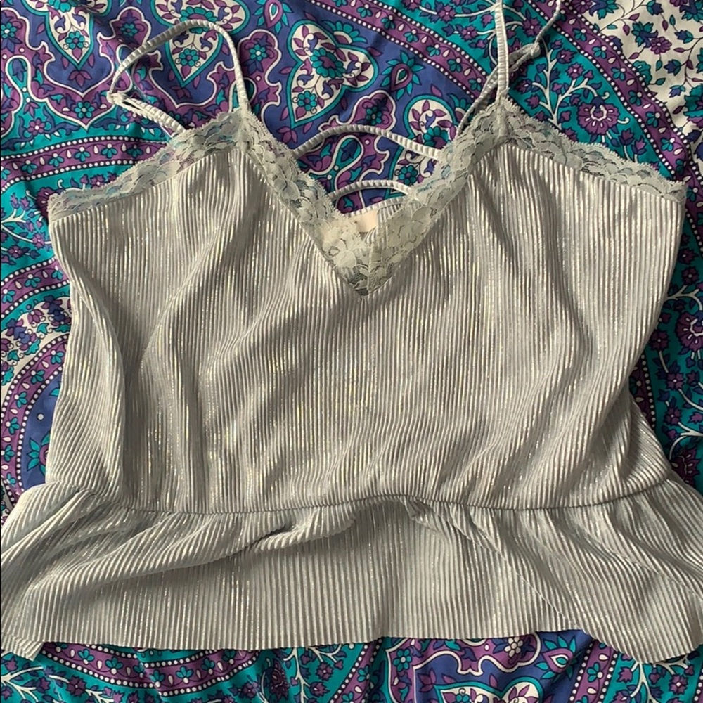 Baby Blue Silk Tanktop